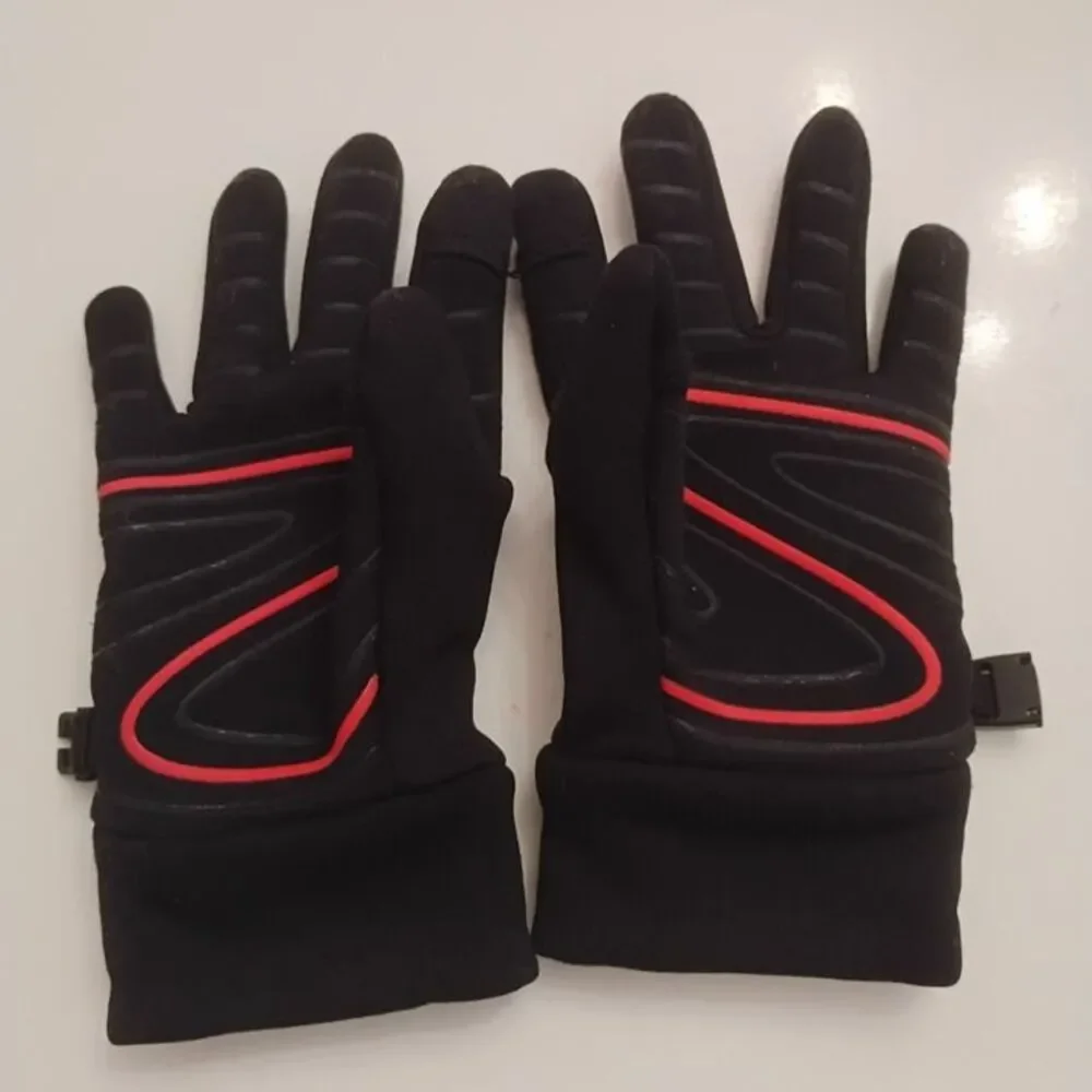Head SENSATEC Gloves Kids Touchscreen Black with Red Accent Medium